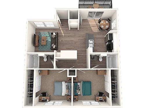 Floor plan 2x2A