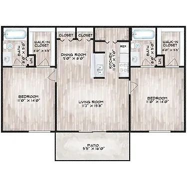 Floor plan 2X2