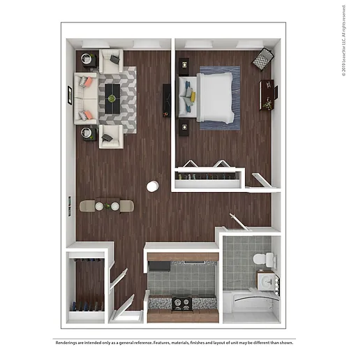 Floor plan One Bedroom Market