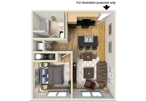 Floor plan One Bedroom A