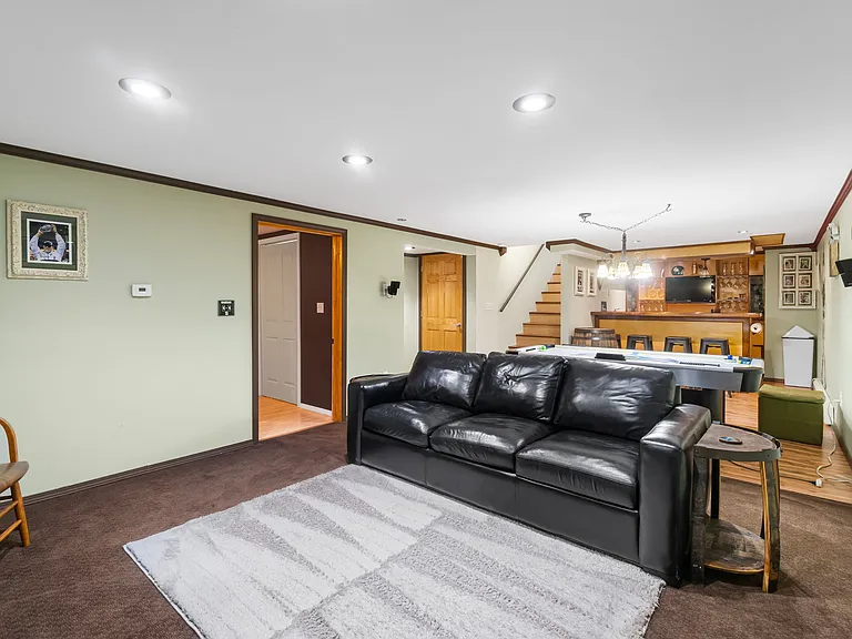 Bonus living area with Smart TV in finished basement.