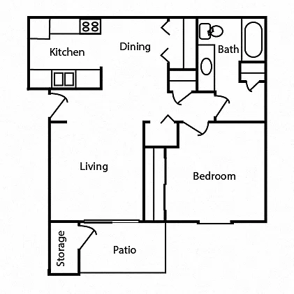 Floor plan One Bedroom
