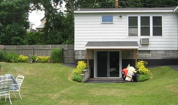 view of walk-out basement