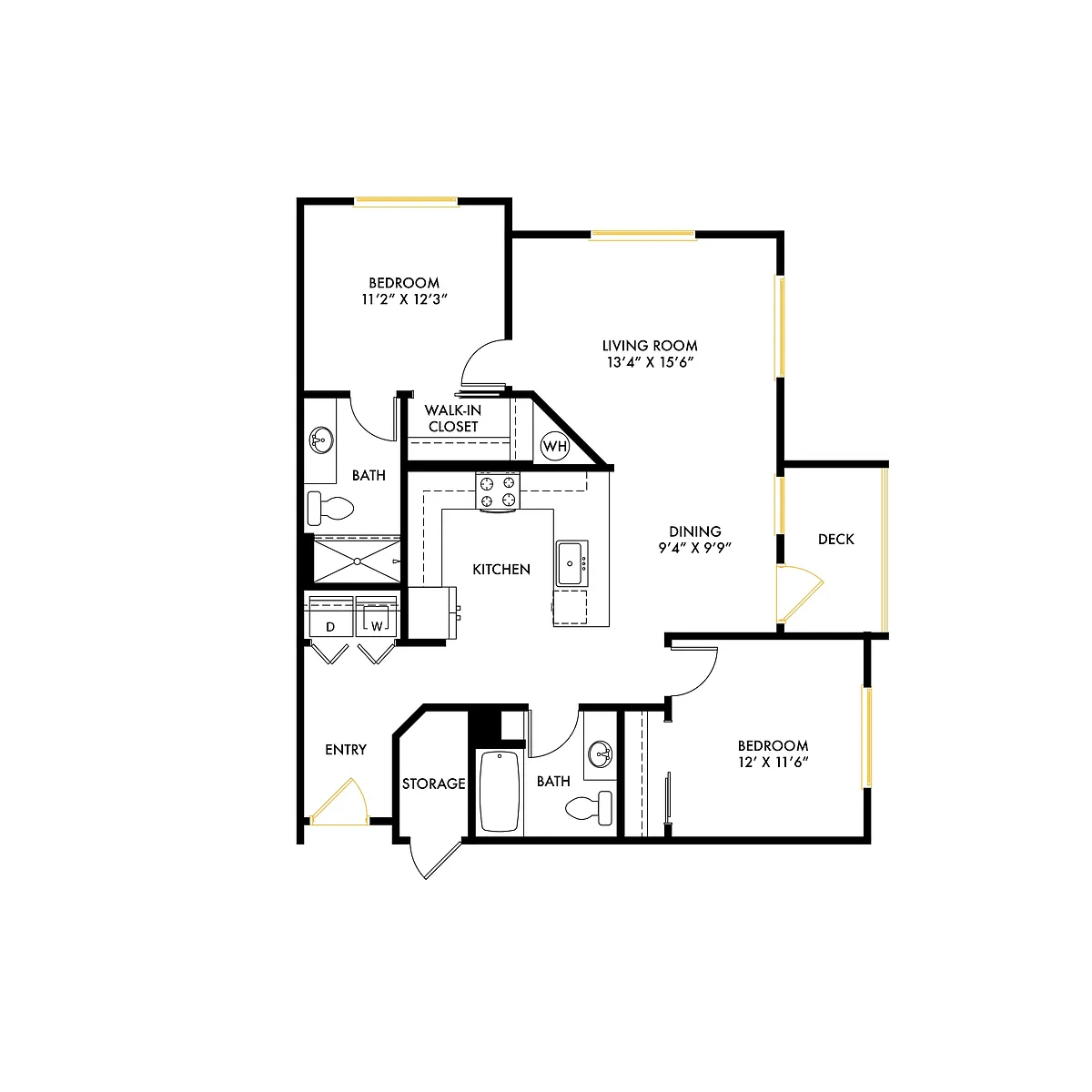 Floor plan South B9 2x2 - Brand New