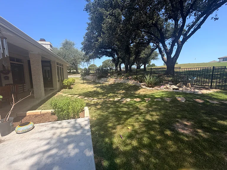 view of the large back yard