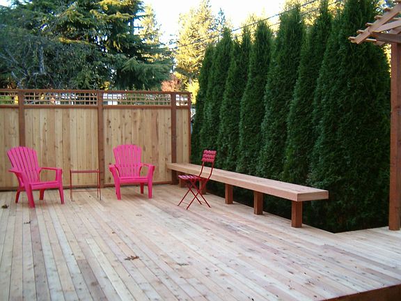 Cedar deck (20X20) with Privacy fence