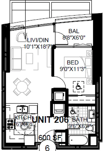 Floor plan SPIRE 1B
