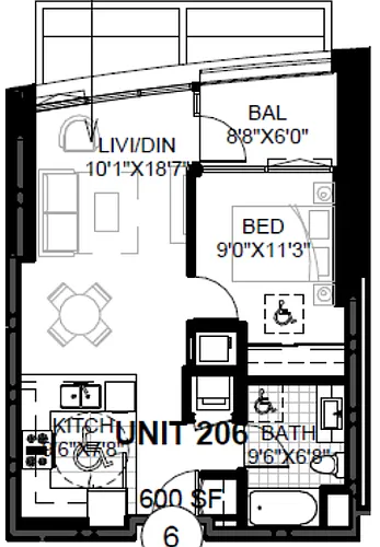Floor plan SPIRE 1B