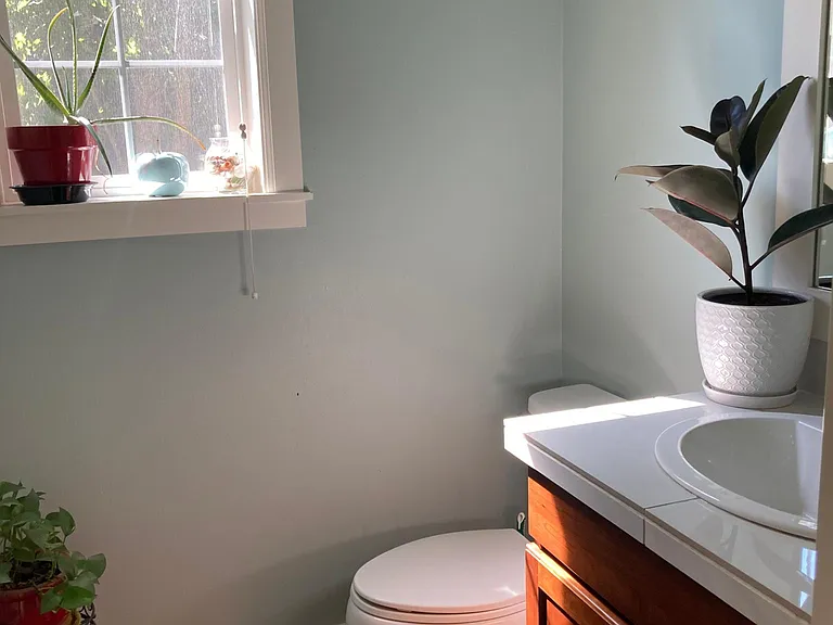 Downstairs: powder room