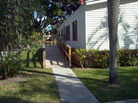 Handicapped front ramp