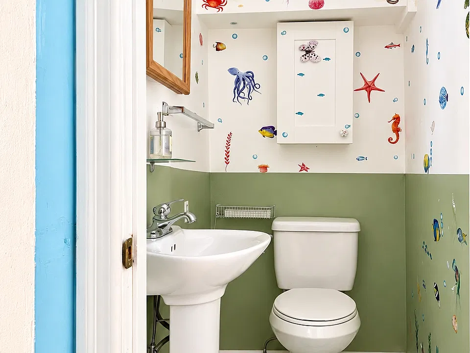 First-floor bathroom