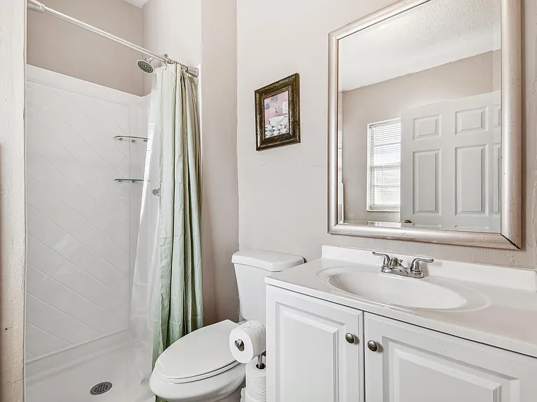 Updated bathroom with shower