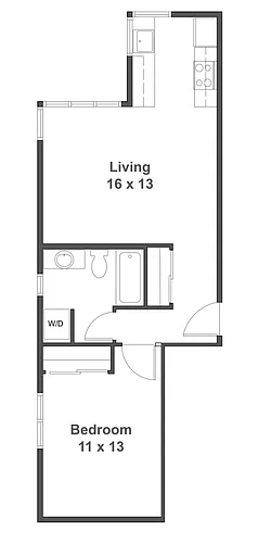 Floor plan King 1-Bed