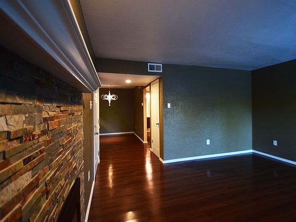 View of dining + living room