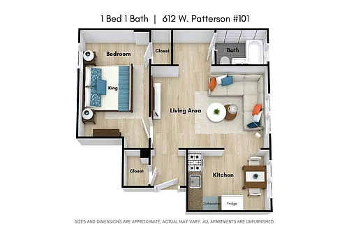 Floor plan 1 Bedroom