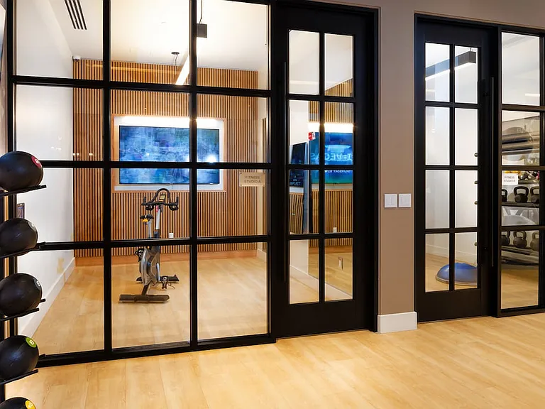 Fitness studios with brand new equipment and virtual fitness technology