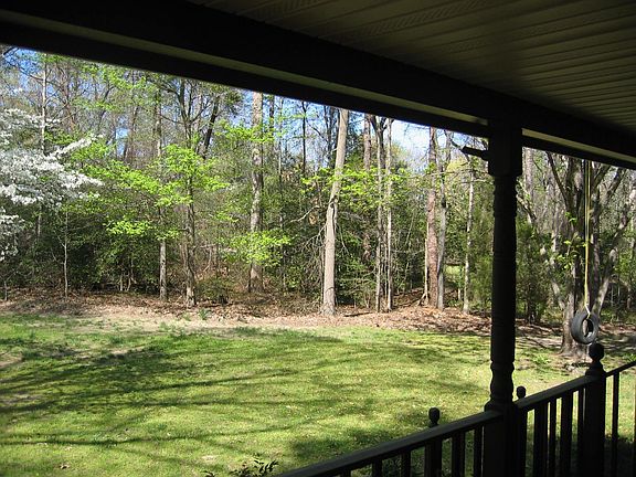 View of front yard from covered front porch