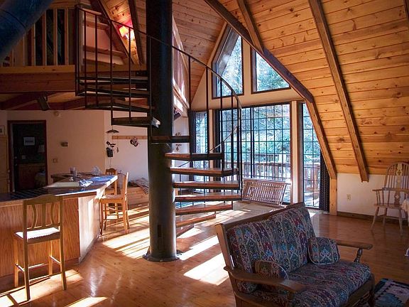Winding stairs to loft and bedroom