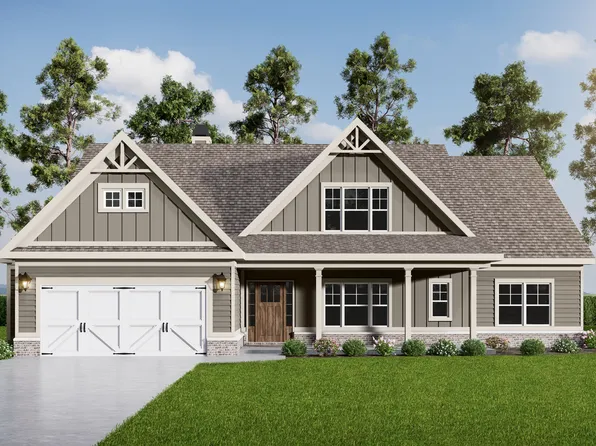 (GA)The Riley | Front Entry Plan, Spring Creek