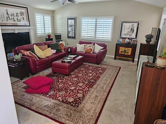 Family room with fireplace