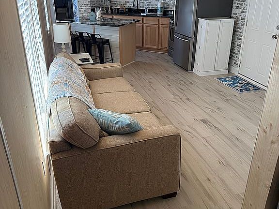 Den into kitchen