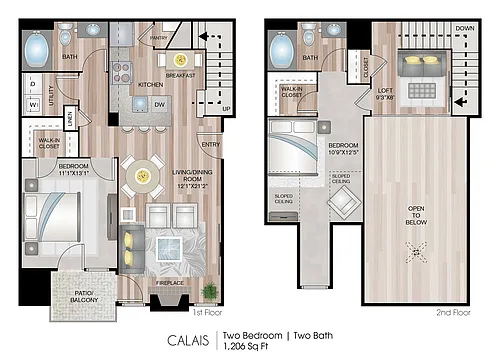 Floor plan Calais with Loft