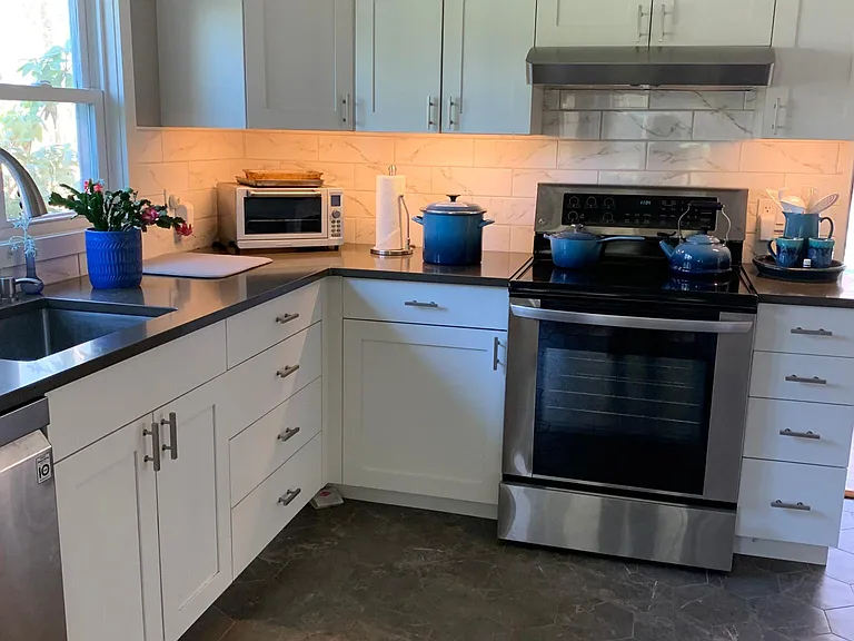modern kitchen will all new appliances
