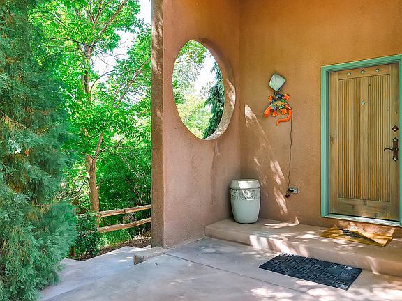 The custom front entry way of this luxury home.