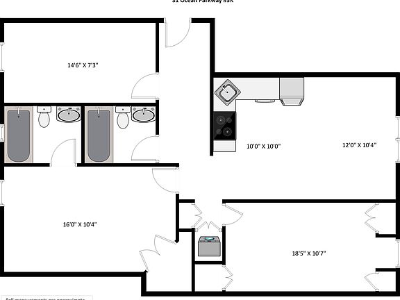 2nd image of 31 Ocean Pkwy APT 3K