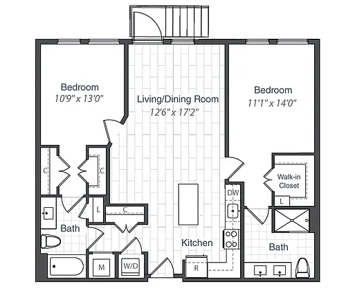 Floor plan B12-F1-1116