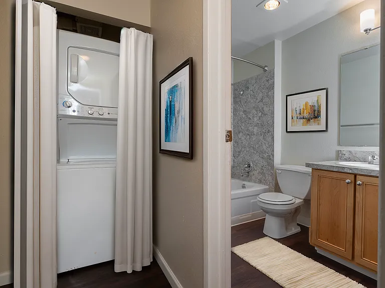 Staged Laundry + Bathroom Staged Laundry + Bathroom