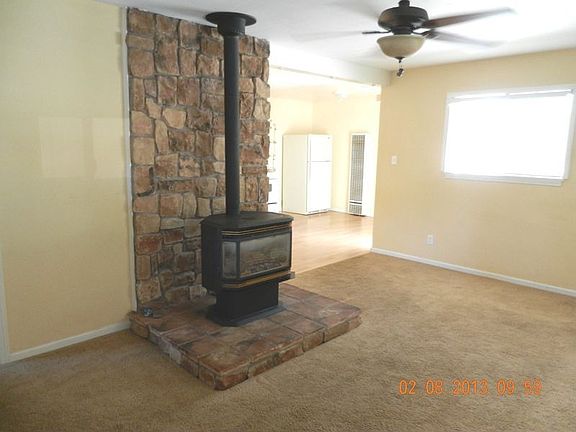 gas stove in living room