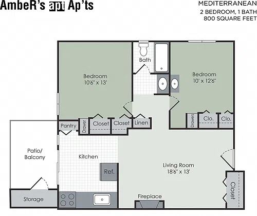 Floor plan Mediterranean 2- Standard