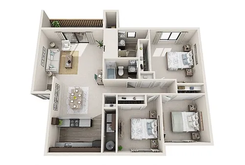Floor plan 3 Bed 2 Bath