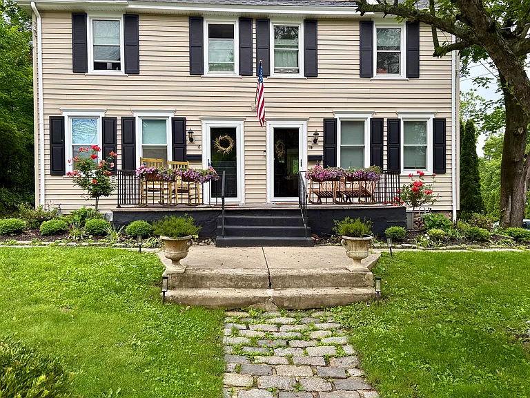 front walk and patio