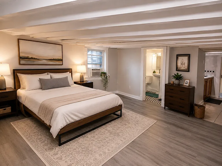 Photo of what the bedroom could look like furnished