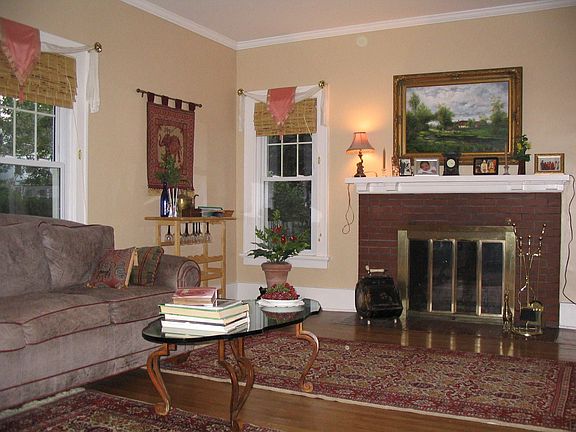 Fireplace in large living room will take off the winter chill