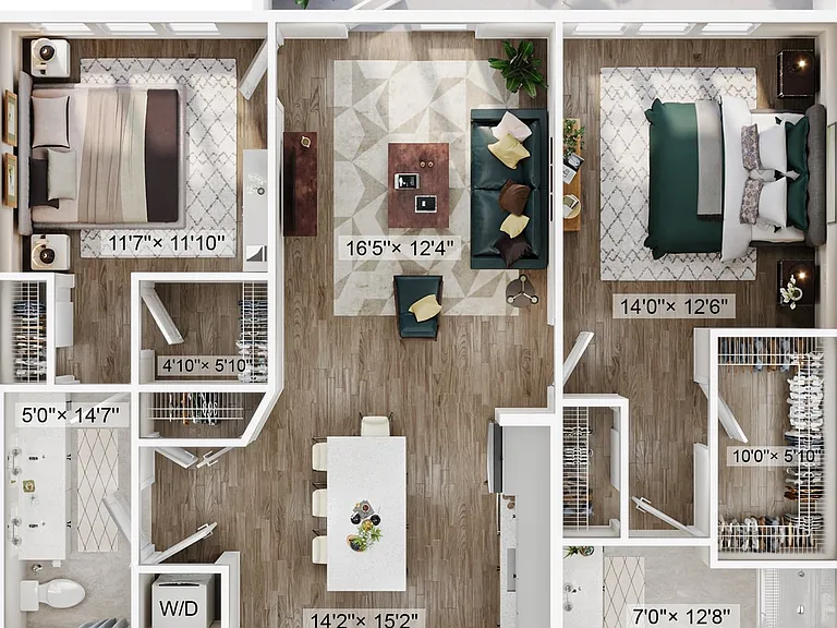 Experience modern living in this thoughtfully designed two-bedroom apartment. Experience modern living in this thoughtfully designed two-bedroom apartment.