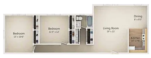 Floor plan Ascott Renovated