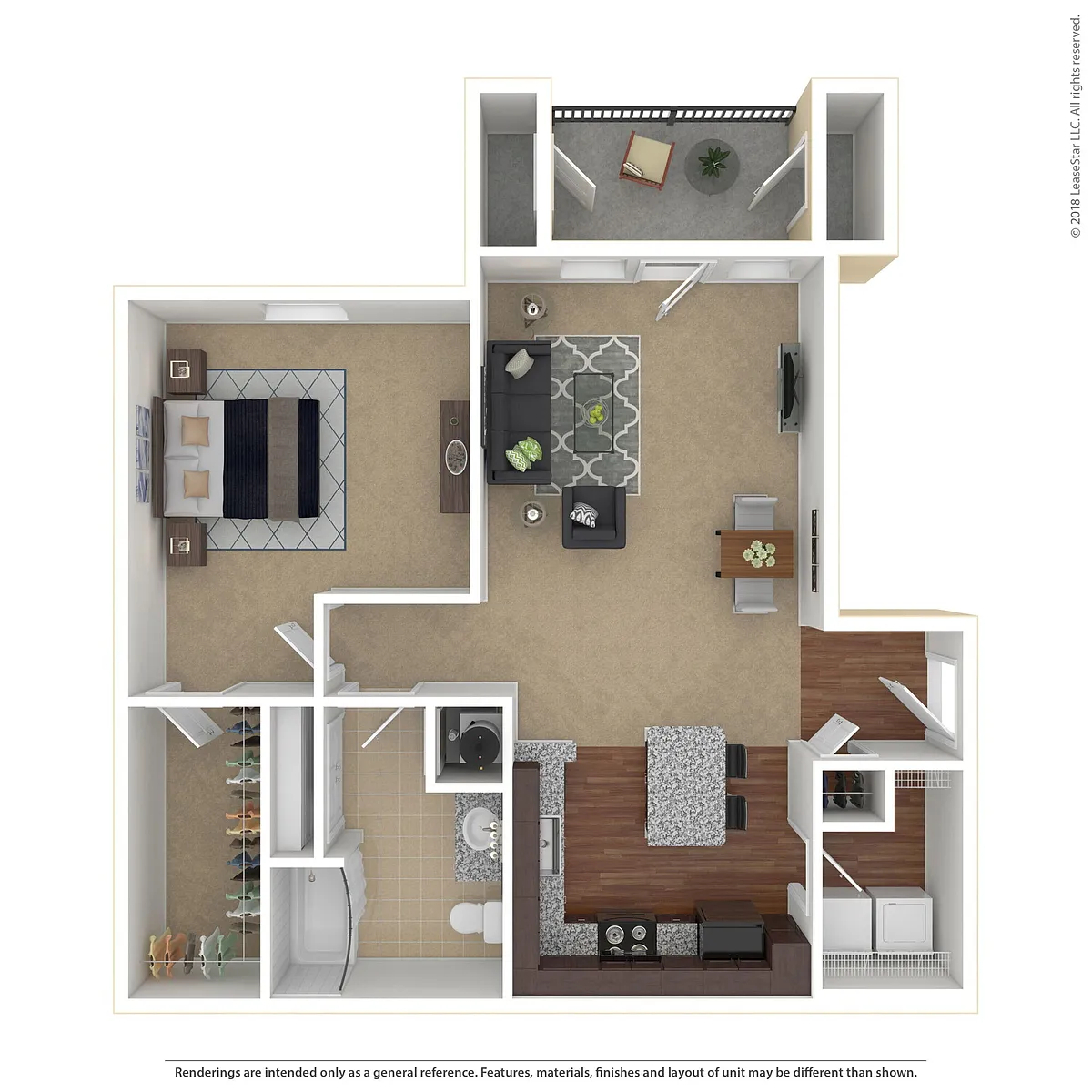 Floor plan 1 Bedroom Plus