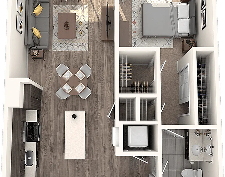 A1 1 Bedroom, 1 Bathroom A1 1 Bedroom, 1 Bathroom