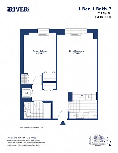 Floor plan 1 Bed 1 Bath P