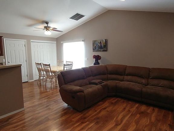 Living Room with vaulted ceilings