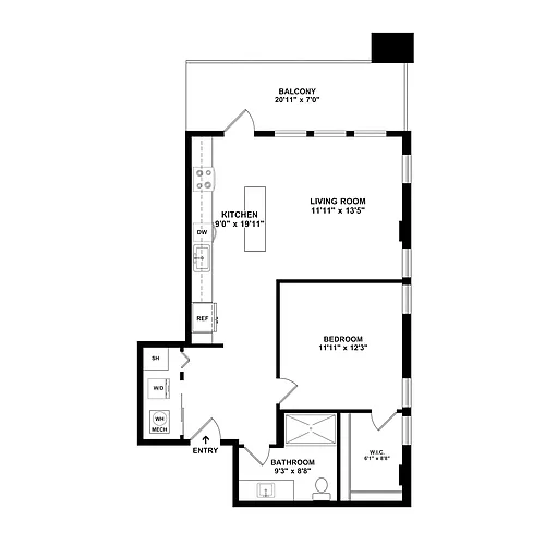 Floor plan 1E