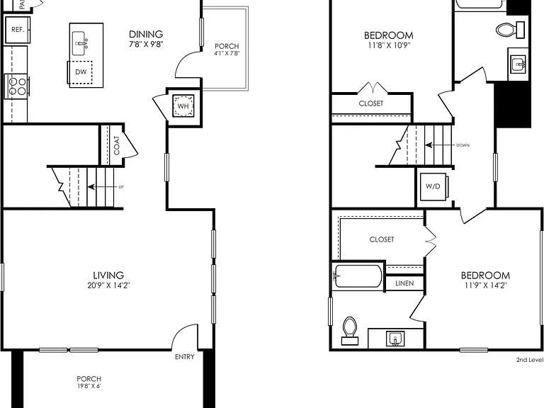 SF - B2 floor plan Alpine Village
