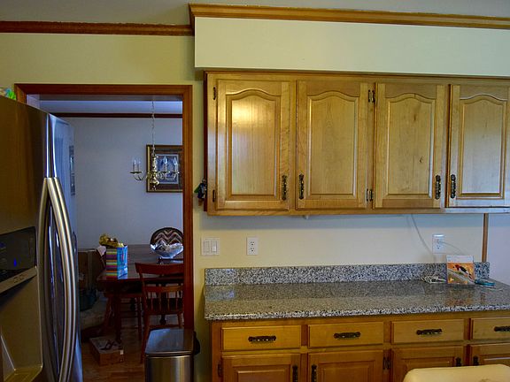 view from kitchen to dining