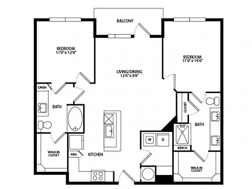 Floor plan B1E
