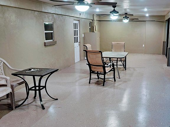 Back porch at night. All new fans and LED lighting.