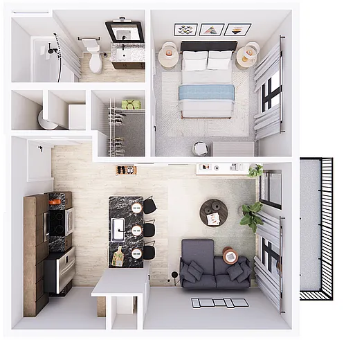 Floor plan Trace-1C