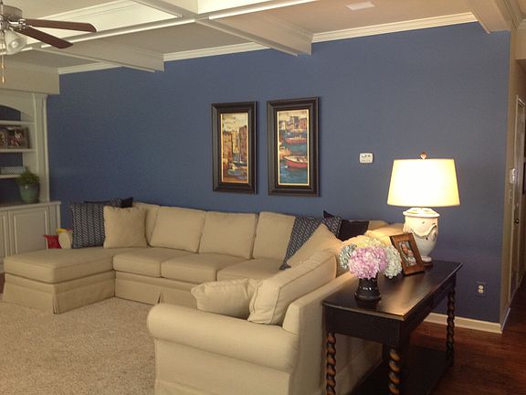 Family room wired for surround sound